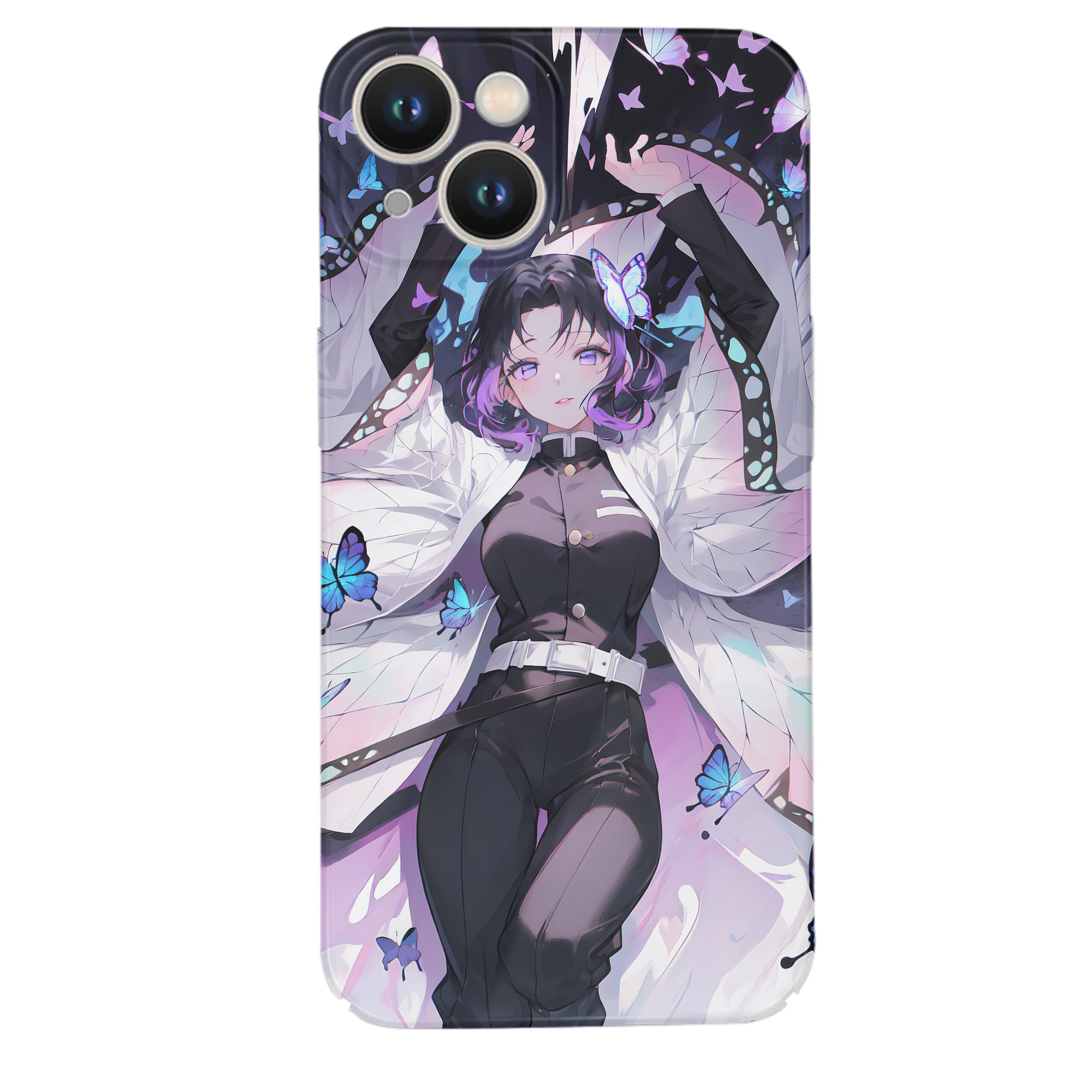 （画像用） 鬼滅の刃（きめつのやいば）蟲柱-胡蝶 しのぶ／こちょう しのぶ Kochou Shinobu 【iPhone 14シリーズ対応】ハードケース